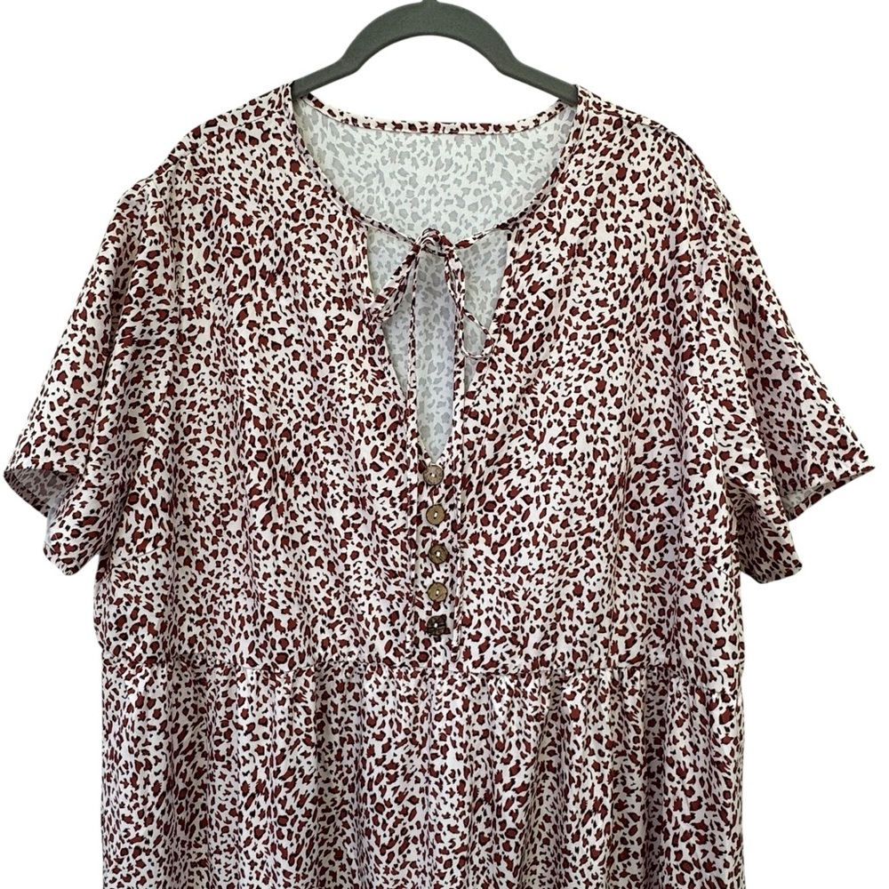 Giraffe Print Maxi Dress 2X - Picture 2 of 5